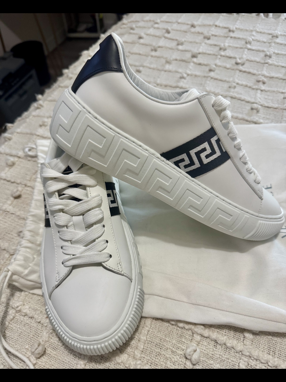 Versace Women 37.5 EU 7.5 US AUTHENTIC Greca Sneakers